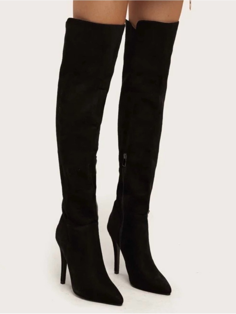 Elegant Black Over-the-Knee Stiletto Boots
